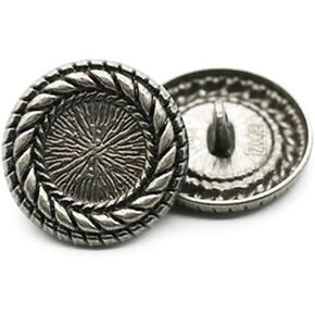 5pcs Vintage Round Shank Retro Metal Pattern Button Sewing Clothing Handmade Crafts Accessories Decoration (Antique Gold, 25mm)