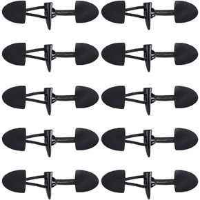 JKJF Pu Leather Sew-On Toggles with Black Resin Horn Button for Coat Cape Jacket Clothing Buttons Replacement Kit 10 Sets Black