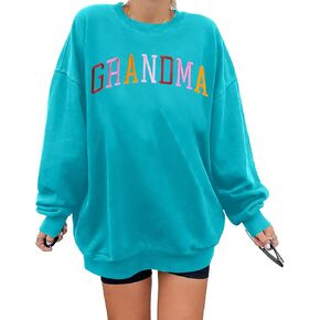 يي شيانغ ران الجدة بلوزات النساء الجدة المطرزة قميص الجدة المعتاد البلوز الجدة كم طويل البلوز الأعلى in Kuwait