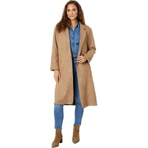 [BLANKNYC] Womens Women's Long Faux Suede CoatCoat