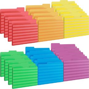 24 Pack Colored Manila File Folders Letter Size 9.25 x 11.81 Inch 1/3 Cut Tab File Folders for Office School Organizer Dividers Notes