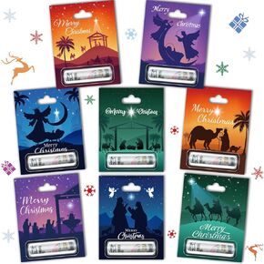 Christmas Money Holder Cards 8 Pack, Christmas Money Holder Ornaments for Gifting Cash, Holiday Gifting Money Cards for Kids, Funny Xmas Cash Gift Ideas, Merry Christmas Hanging Ornaments Decor