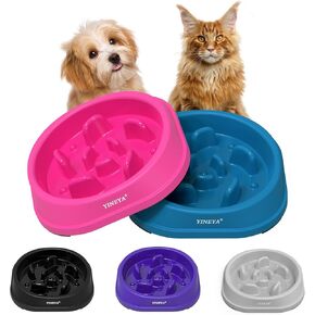 YINEYA 2Pcs Slow Feeder Dog Bowls Large Breed, Dog Slow Feeder Bowl, Dog Food Bowls Slow Feeder, Dog Bowl Slow Feeder, Dog Bowl That Slow Down Eating, Puzzle Dog Food Bowls, Slow Eating Dog Bowl