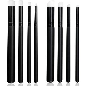 UNIMEIX Dry Brush Miniature Painting Dry Miniature Painting Set Hobby Detail Blending Brushes for Effortless Miniature Painting (4 Round Head+4 Oblique Head)
