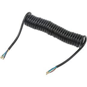 Trailer Extension Wiring Cable, Trailer Extension Coiled Cable 12.8ft 20AWG 7 Core Polyurethane Copper Trailer Extension Cable for Tow Truck RV