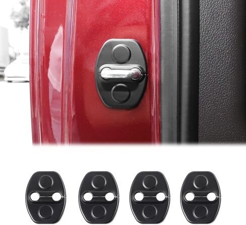 JWWY غطاء قفل الباب الكسوة لـ 2014-2024 Chevy Silverado GMC SIERRA 2014-2024+ Chevy Colorado GMC CANYON الملحقات الخارجية أسود 4 قطع in Saudi Arabia