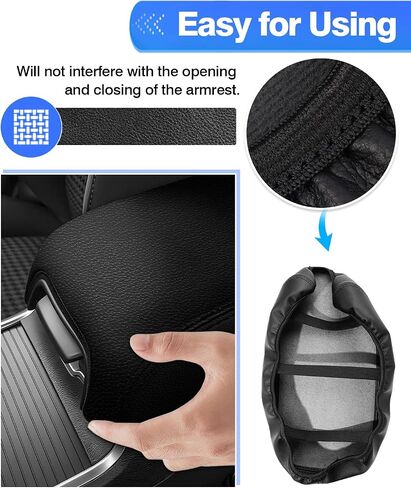 غطاء وحدة التحكم المركزية من Autoorder لـ 2011-2022 2023 2024 دودج تشارجر/كرايسلر 300 2015-2022 ملحقات غطاء مسند الذراع مضاد للخدش وسادة وحدة التحكم الوسطى واقي مسند الذراع الجلدي in Saudi Arabia