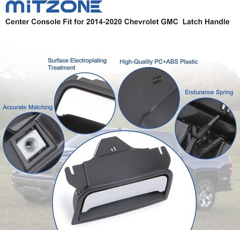 MITZONE Center Console Armrest Latch fit for 2014-2020 Chevy Silverado GMC Sierra Suburban Tahoe Yukon Lid Latch Handle Replace 22861304 in Saudi Arabia
