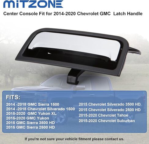 MITZONE Center Console Armrest Latch fit for 2014-2020 Chevy Silverado GMC Sierra Suburban Tahoe Yukon Lid Latch Handle Replace 22861304 in Saudi Arabia