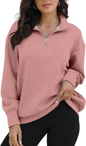 Womens Oversized Sweatshirts Zip Up Hoodie Loose Fit Pullover Sweaters Long Sleeve Tops for Women Fall Fashion 2024 in Saudi Arabia