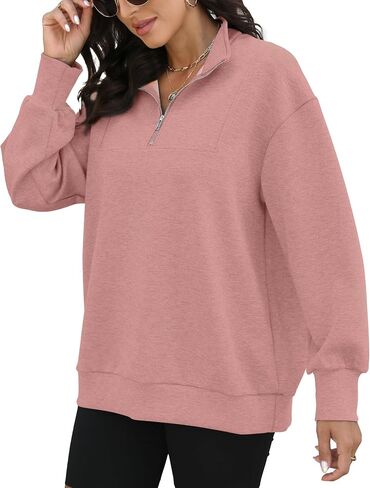 Womens Oversized Sweatshirts Zip Up Hoodie Loose Fit Pullover Sweaters Long Sleeve Tops for Women Fall Fashion 2024 in Saudi Arabia