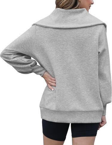 Womens Oversized Sweatshirts Zip Up Hoodie Loose Fit Pullover Sweaters Long Sleeve Tops for Women Fall Fashion 2024 in Kuwait
