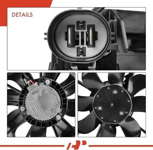 A-Premium Engine Radiator Cooling Fan Assembly with Brushless Motor Compatible with Select Jeep & Fiat Models - Renegade 2019-2023 1.3L, 500X 2019-2021 2023 1.3L in Saudi Arabia