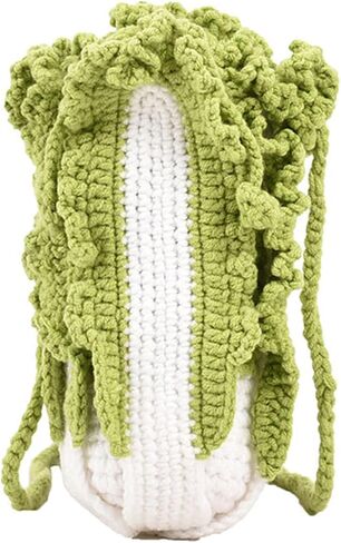 Novelty Hand-Crochet Crossbody Bag, Mini Cute Kawaii Knitted Shoulder Bag, Handwoven Crochet Handbags in Kuwait