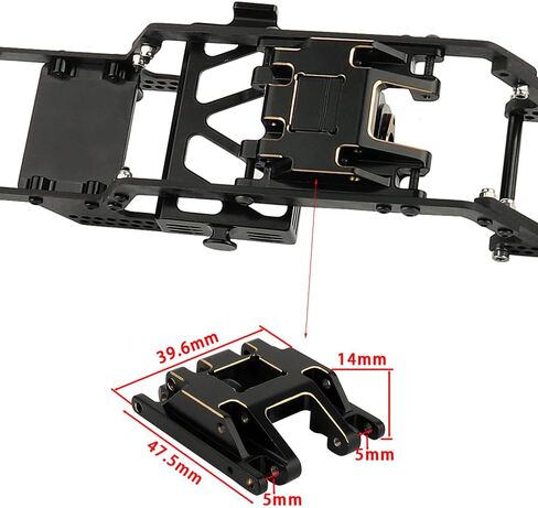 TRX4M Brass Black Coating Skid Plate Transmission Mount for 1/18 TRX-4M RC Crawler Car K10 High Trail F150 Bronco Defender Metal Upgrade Parts in Saudi Arabia