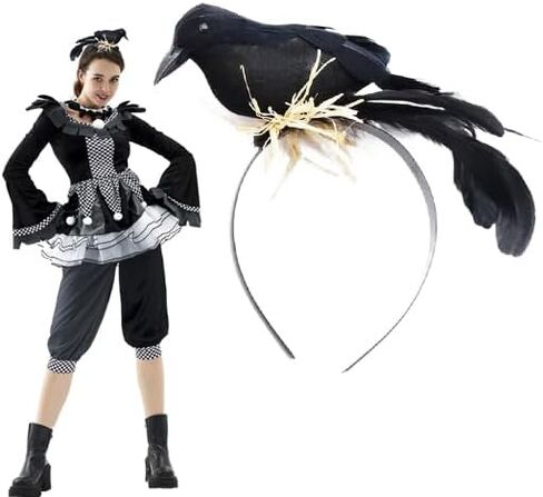 إكسسوارات لعب الأدوار لشعر الهالوين على شكل غربان، وإكسسوارات أزياء غريبة لزينة الغربان in Kuwait