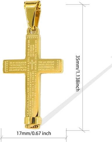 LOVOMEY Elegant Diamond Cross Necklace, Dainty 18k Gold Cross Necklace Set with AAAA Cubic Zirconia Pendant, Includes 2 Gold Chains and 1 Pairs of Gold Cross Earrings in Kuwait