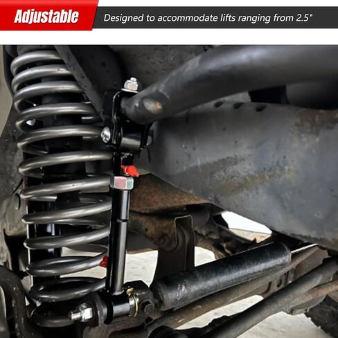 Upgrade Adjustable Front Swaybar Quicker Disconnect System Compatible with Wrangler 1998-2006 TJ & Cherokee 1984-2001 XJ in Saudi Arabia