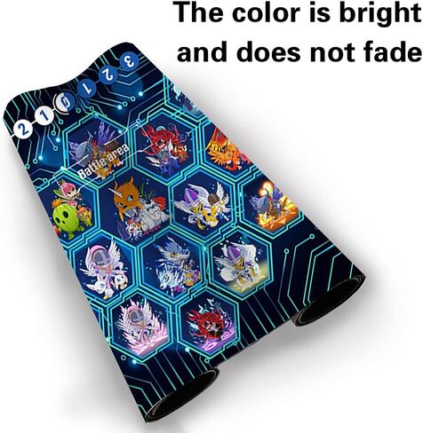 Board Game DTCG Playmat + Free Storage Bag Play Mats Size 24x12in Compatible for Digimon RPG (10785478) in Saudi Arabia