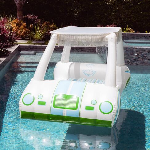 FUNBOY Giant Inflatable Country Club Golf Cart, Two Cup Holders, Removable Fringe Shade, Float for Summer Pool Party and Entertainment in Saudi Arabia