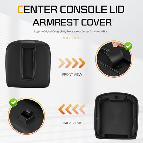 ILONPA Black Center Console Armrest Lid Box Cover Fits for 2007-2014 Chevy Avalanche Tahoe Suburban, GMC Sierra Yukon XL Replaces for 15217111 15941534 19328718, Middle Console Armrest Lid Top in Saudi Arabia