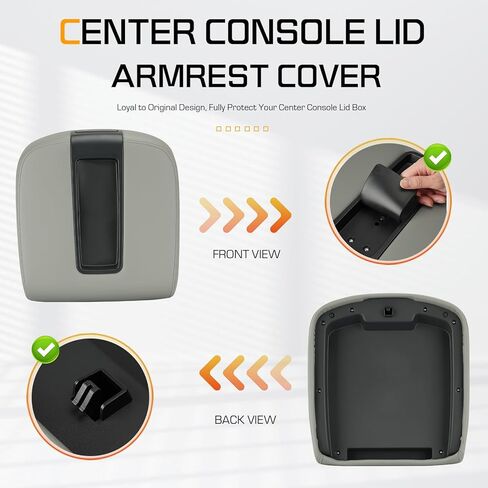ILONPA Black Center Console Armrest Lid Box Cover Fits for 2007-2014 Chevy Avalanche Tahoe Suburban, GMC Sierra Yukon XL Replaces for 15217111 15941534 19328718, Middle Console Armrest Lid Top in Saudi Arabia