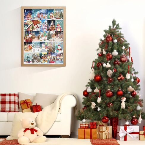 Advent Calendar 2024 عيد الميلاد عطلة بانوراما الألغاز - 1000 قطعة العد التنازلي المغامرة للأطفال والكبار in Saudi Arabia