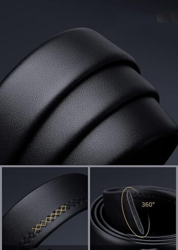 VANNANBA Leather Ratchet Belts for Men Fashion Automtic Buckle Waist Belt,Mens Belt with Gift Box in Kuwait