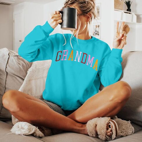 يي شيانغ ران الجدة بلوزات النساء الجدة المطرزة قميص الجدة المعتاد البلوز الجدة كم طويل البلوز الأعلى in Kuwait