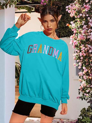 يي شيانغ ران الجدة بلوزات النساء الجدة المطرزة قميص الجدة المعتاد البلوز الجدة كم طويل البلوز الأعلى in Kuwait