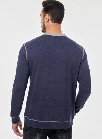 JMIERR Men's Slim Henley Shirts V-neck Longline T-Shirt Casual Lightweight Sweatshirts Fitted Raglan Sleeve Tees Shirts in Saudi Arabia
