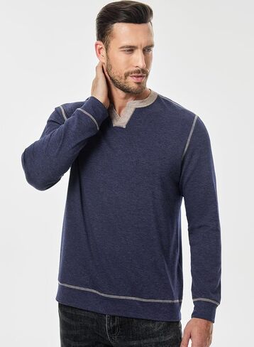 JMIERR Men's Slim Henley Shirts V-neck Longline T-Shirt Casual Lightweight Sweatshirts Fitted Raglan Sleeve Tees Shirts in Saudi Arabia