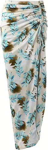 SHENHE Women's 2 Piece Outfits Boho Skirt Sets Tie Back Cropped Tank Top and Slit Maxi Skirt in Kuwait