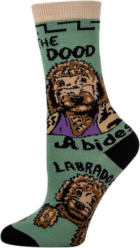 ooohyeah Women's Novelty Funny Crew Socks, Fun Animal Crazy Dress Socks Gifts for Dog Lover, Fits Women's Shoe Size 5-10 in Saudi Arabia