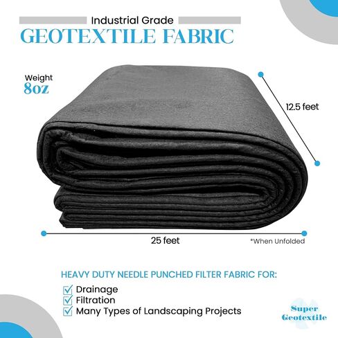 4, 6, 8 oz Non Woven Fabric for Landscaping, French Drains, Underlayment, Erosion Control, Construction Projects - 8 oz (3X300) in Saudi Arabia
