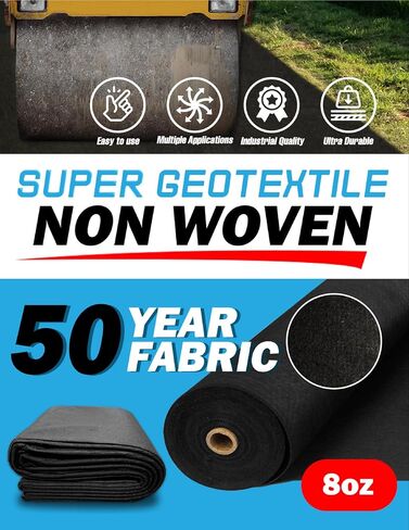 4, 6, 8 oz Non Woven Fabric for Landscaping, French Drains, Underlayment, Erosion Control, Construction Projects - 8 oz (3X300) in Saudi Arabia
