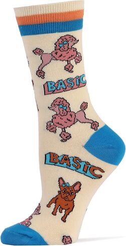 ooohyeah Women's Novelty Funny Crew Socks, Fun Animal Crazy Dress Socks Gifts for Dog Lover, Fits Women's Shoe Size 5-10 in Kuwait