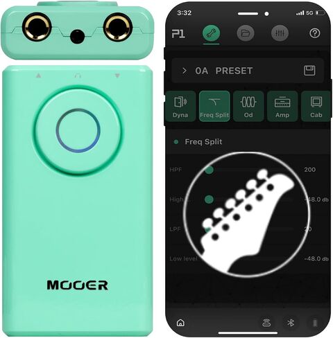 MOOER S1 Multi-Effects Processor, Stereo Electric Guitar Pedals with Wireless Footswitch Controller 2 IN 1 126 Guitar Effects Tuner 10 Metronome 40 Drum Machine 80s Looper OTG USB Recording in Saudi Arabia