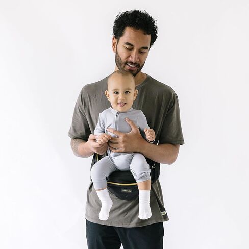 Tushbaby Lite - حاملة أطفال بمقعد الورك معتمدة من حيث السلامة - حائزة على جائزة اختيار الأم، تظهر على خزان القرش، حامل مريح وموسعات لحديثي الولادة والأطفال الصغار (الناقل، شامبراي) in Saudi Arabia