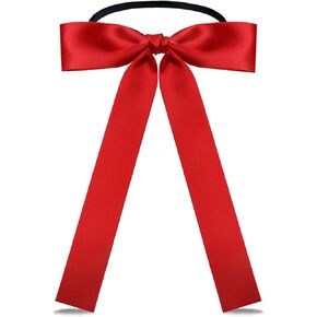Western Ties for Men Women, Black Clip on Ribbon Bow Tie, Pre-Tied Colonel String Tie for Party Shirt Uniform Wedding