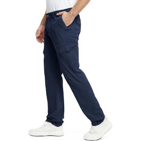 BEST SOUTH Men's Twill Cargo Pants Work Relaxed Fit Lightweight Cargos Phone Pockets