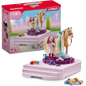 Schleich Horse Club Sofia's Beauties Grooming Station - 54pc Horse Playset for Girls and Boys, Grooming and Accessory Closet with Sofia Doll, Ages 4+