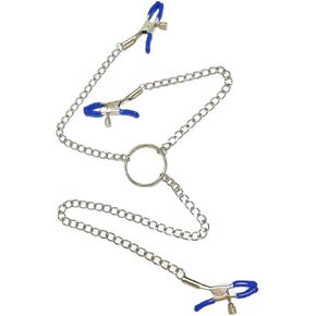 316L Nipple Clamps Chain Necklace Body Chain Stainless Steel Nipple Clamp Adjustable Body Ring Body Clamps Body Ring Non-Piercing Chain Stainless Steel for Women Faux Body Jewelry