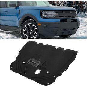 KUAFU Engine Splash Shield Compatible with 2021-2022 Ford Bronco Sport Lower Engine Cover Shield PP Plastic Black