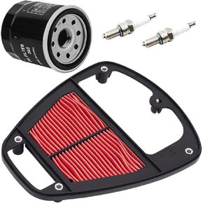 11013-0015 Air Filter Oil Filter for Kawasaki VN900 Vulcan 900 Classic Custom 2006-2023 / VN900 Vulcan 900 Classic LT 2006-2023 / VN900 Classic SE Special Edition 2011-2014，with Spark Plug