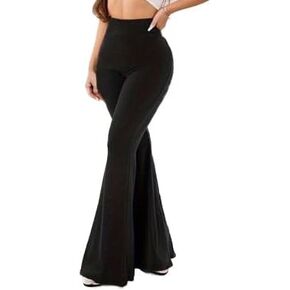 Plus-Size Casual Pants for Women high-Waisted Bell Bottoms Yoga