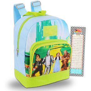 Wizard of Oz Mini Backpack for Women Set - 10" Canvas Wizard of Oz Backpack with Front Pocket and Bookmark | Wizard of Oz Backpack Purse Bundle