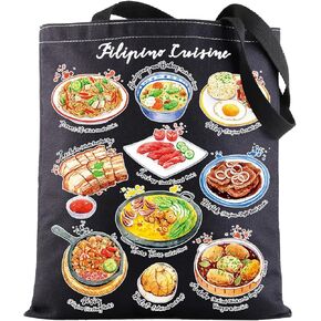 Filipino Cuisine Tote Bag Philippines Travel Gifts Philippines Culture Shoulder Bag Filipino Vacation Gift