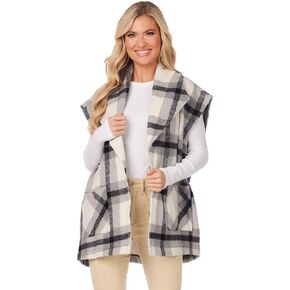 Mud Pie Womens Women Hendrix Plaid Vest