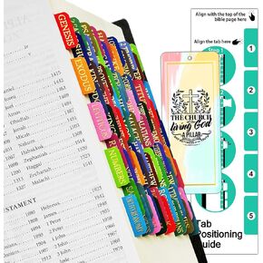 Bible Tabs(Colorful Gold Foil), 80 Tabs, Laminated, Book Tabs for Women and Men, Large Print Christian Gift for, Easy to Read and Apply Bible Journaling Tabs in Kuwait